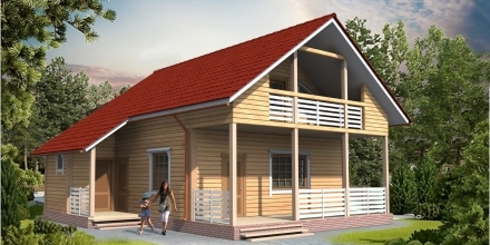 Проект деревянного дома Каркасный дом КД-15 в Ярославле